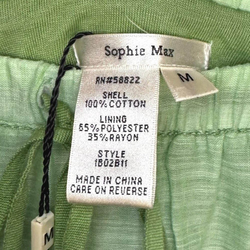 Sophie Max Max Studio Green‎ Eyelet Ruffle Mini Skirt NWT Verde Cotton Sz M - Picture 5 of 8
